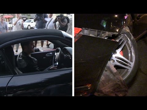 Робин Тик се претрепа с "Порше" на Сънсет булевард в Холивуд (СНИМКИ/ВИДЕО)