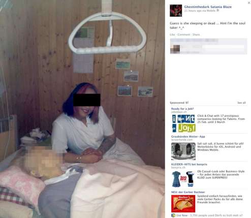 Медицинска сестра-сатанист си направила фотосесия с покойник 