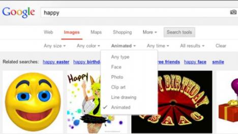 Google започна да търси и анимирани файлове