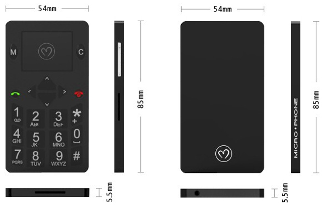 Micro-Phone е голям колкото дебитна карта