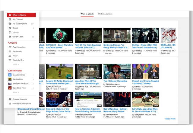YouTube с нов дизайн за по-лесно организиране на плейлисти