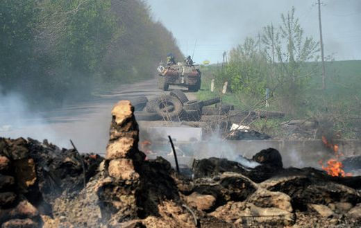 Обстрелват  руски телевизионен екип край Славянск 