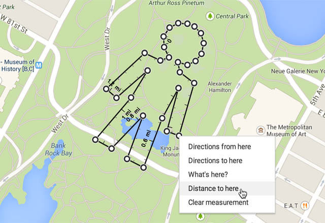Измерете разстоянието между множество точки в Google Maps