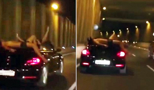 Гол британски турист се вози на капака на кола, движеща се със 120 км/ч (ВИДЕО)
