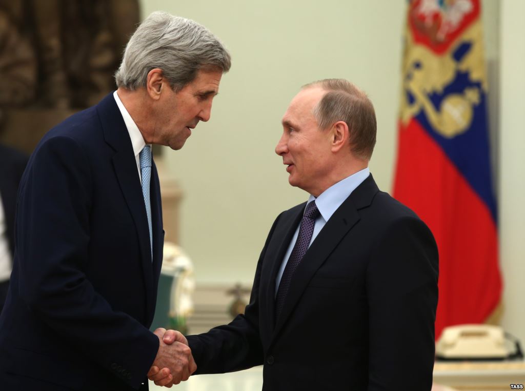 Ето какво са си споделили зад затворените врати Путин и Кери 