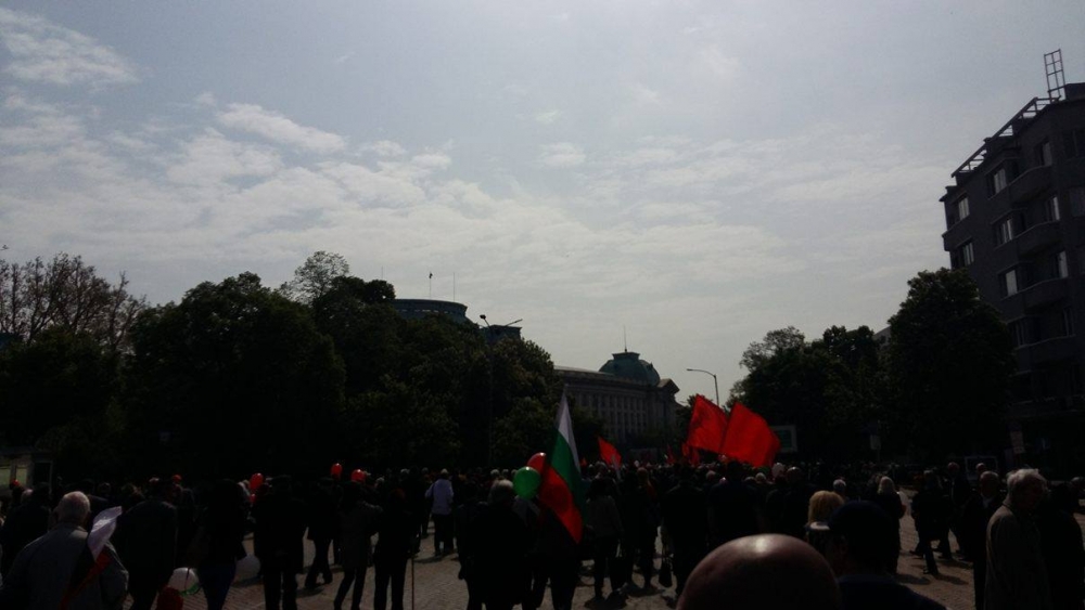 Започна митингът на БСП (СНИМКИ/НАЖИВО)