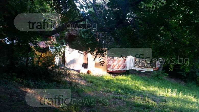 Бивш полицай си направи нов бивак в парка под Бунарджика (СНИМКИ)