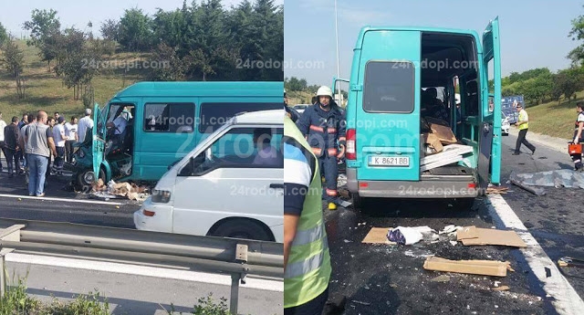 Два трупа в зверска катастрофа с български бус и ТИР в Турция (СНИМКИ)