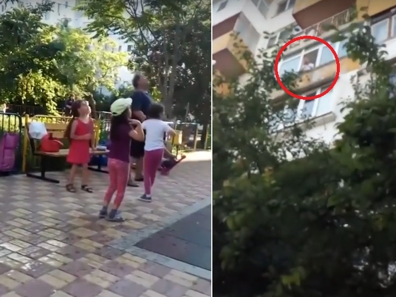 Шокиращо ВИДЕО от Варна: Деца пищят от болка и уплаха пред бл.209, мъж ги уцели с вряща бомба от балкона си!  