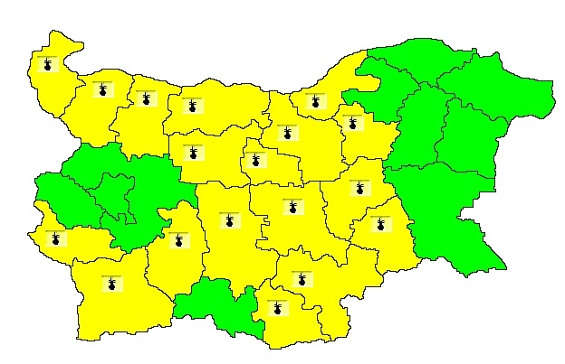 Днес в 18 области на страната ще е страшно! (КАРТА)