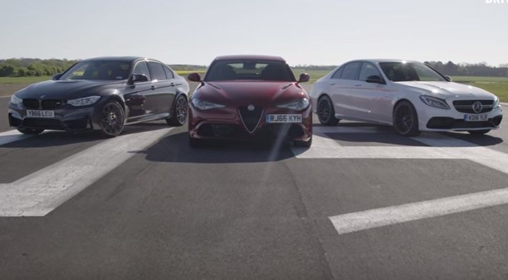 ВИДЕО показва кой е по-по-най сред Alfa Romeo, BMW и Mercedes 