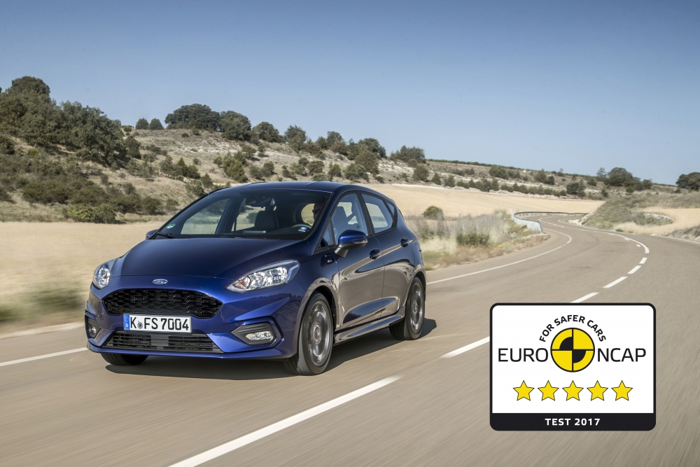 Изцяло новият Ford Fiesta постигна максималните 5 звезди за безопасност