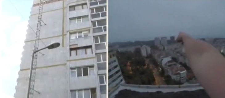Момчета се промъкнаха на строеж в Бургас, качиха се на 50 метра над земята и стана страшно! (ВИДЕО)
