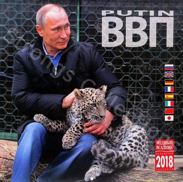 Направо ще се разтопите! Пуснаха календар за 2018 г. с Путин, който показва неговата по-мека страна (СНИМКИ)