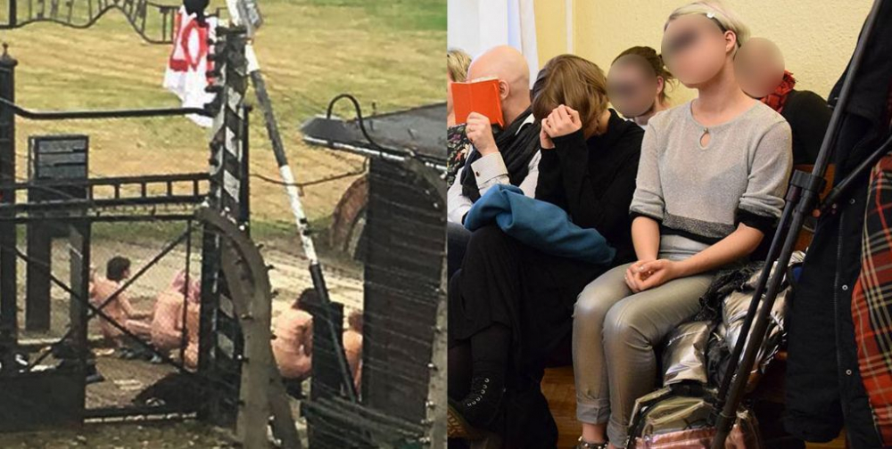 Младежи извършиха голи ритуално убийство пред вратите на Освиенцим и сега ще гният в затвора (СНИМКA 18+)