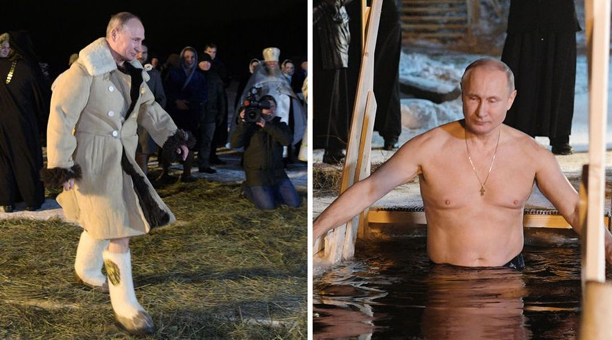 Путин се потопи в ледените води за Богоявление (СНИМКИ/ВИДЕО)