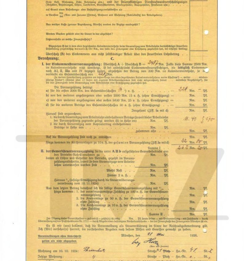 Продават важен ДОКУМЕНТ, който разкрива колко пари е притежавал Фюрера към 1926 г.