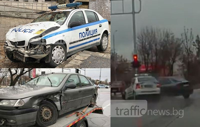 Ексклузивно ВИДЕО запечата мелето с патрулка в Пловдив 