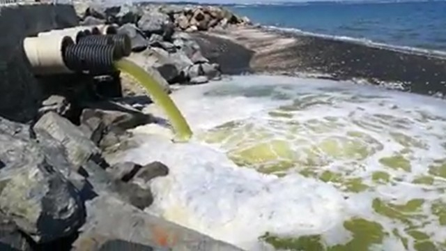 Чутовна гадост отврати туристите в Бургас! В морето се излива... (СНИМКА/ВИДЕО)