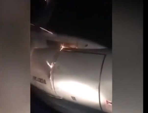 Зловещи СНИМКИ и ВИДЕО! Двигателят на самолет с 204 души на борда се запали