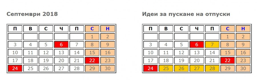 Кога са почивните дни през септември и идеи за последно море