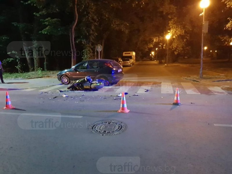 Рокер тества мощния си звяр край Гребната в Пловдив и стана голяма беля (СНИМКИ)