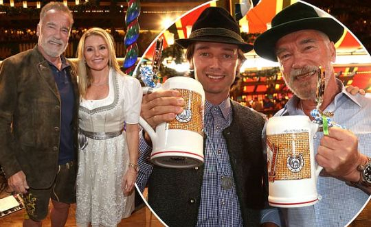 Арнолд Шварценегер се налива с бира на "Октоберфест"