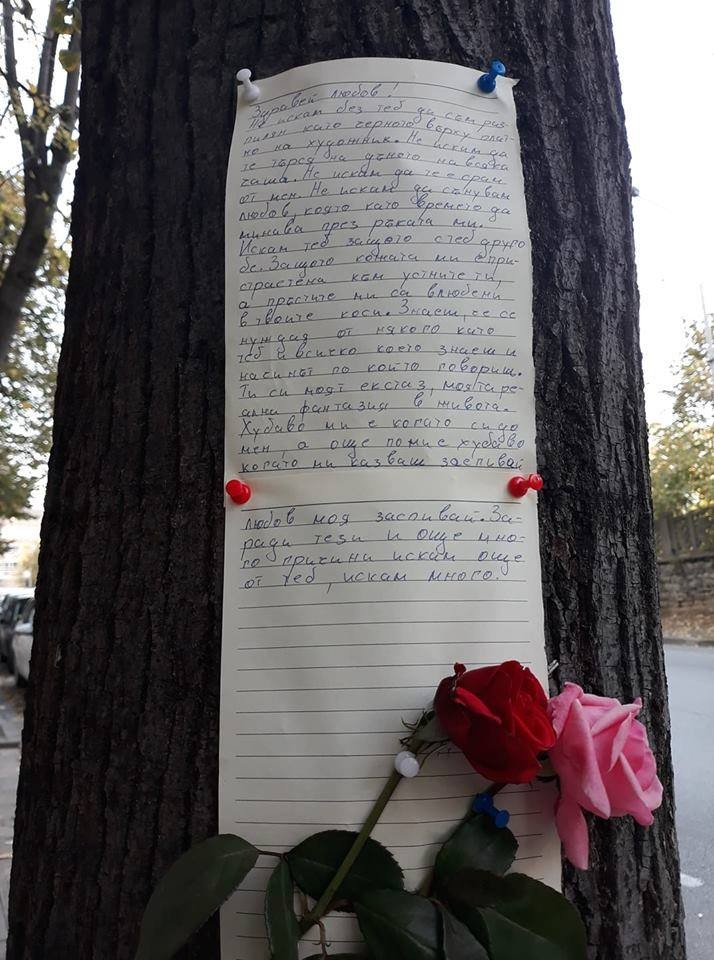 Влюбен Ромео предизвика умилението на десетки боляри с нетрадиционното си обяснение (СНИМКА)