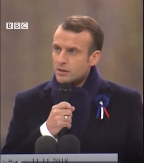 Ето я речта на Макрон пред лидерите на света, с която разбуни духовете 100 години след Първата световна война (ВИДЕО)
