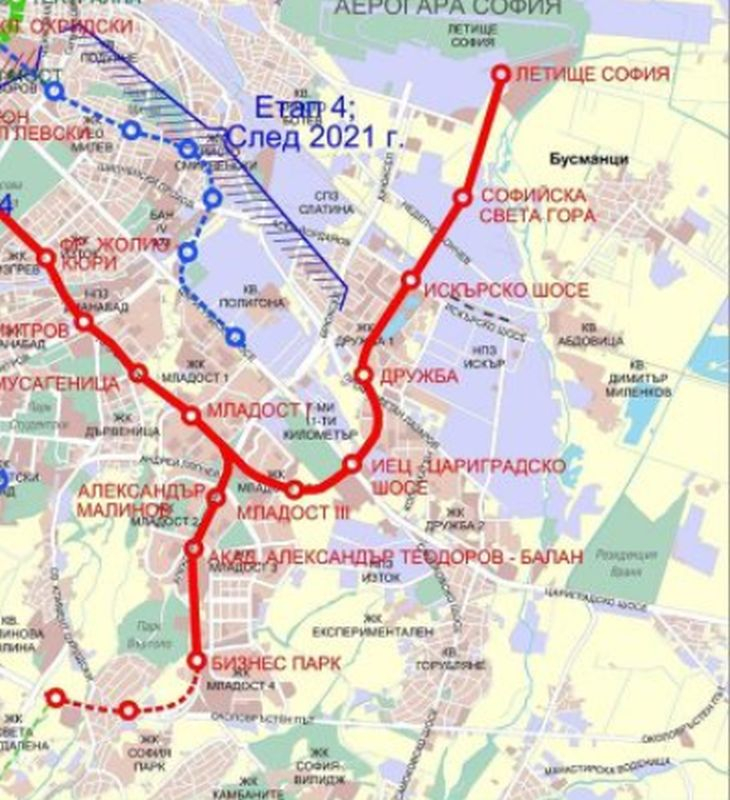 Промени! Метрото ще завива към „Цариградско шосе“ и Симеоновския лифт