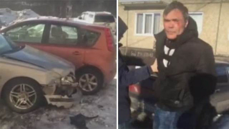 Зрелищно ВИДЕО: Пиян с Lexus помля поне 15 паркирани коли
