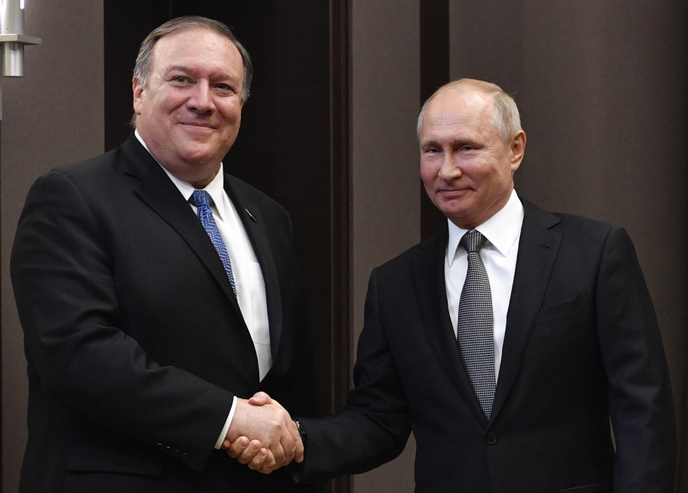 Помпео разкри подробности за разговорите си с Путин в Сочи