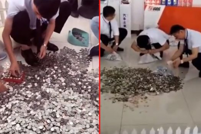 Китайка си купи кола от 24 000 евро с железни монети: брояха ги 3 дни (ВИДЕО)