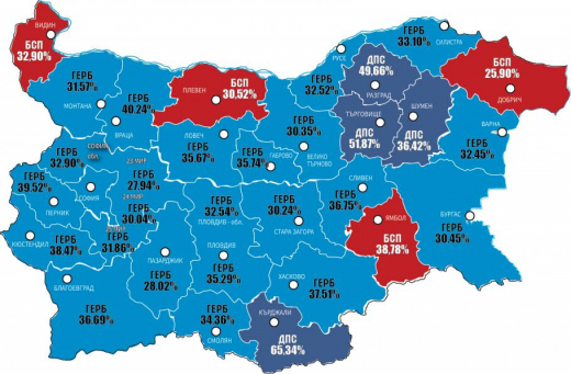 Това е разпределението на мандатите по партии за Европарламента