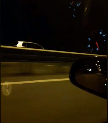 Само в БЛИЦ! Джигит спретна голяма простотия по тъмна доба на столичното Околовръстно (ВИДЕО)