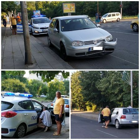Бургазлия припадна зад волана и стана голяма беля (СНИМКИ)