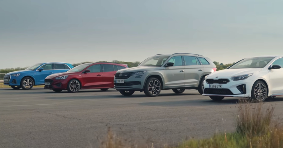 Уникален тест за скорост: Kodiaq RS, ProCeed GT, Focus ST Line и Q3 ВИДЕО