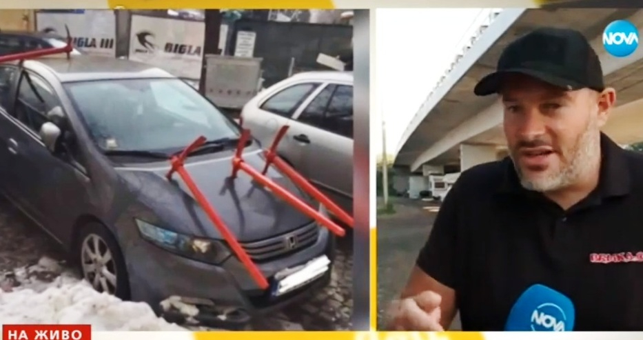 Вендета по български: Тиня в колата, а вратите ѝ залепени с пяна ВИДЕО