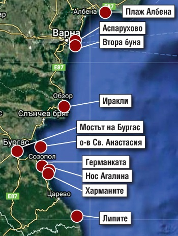 10 черни дупки, където мъртвакът дави летовници КАРТА
