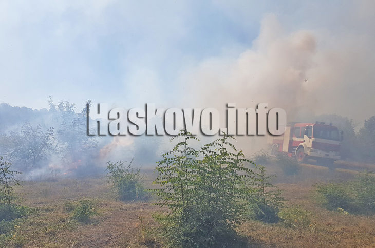 Огнен ад край Харманли, ето какво се слчува 