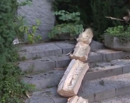Вижте пораженията от мълнията, паднала в центъра на Велико Търново