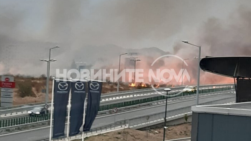 От последните минути: Страшен пожар лумна до софийското летище ВИДЕО