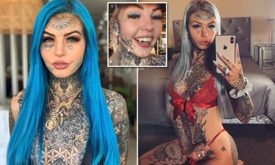 Татуирана секс бомба нашари и очите си, но после стана страшно СНИМКИ 18+