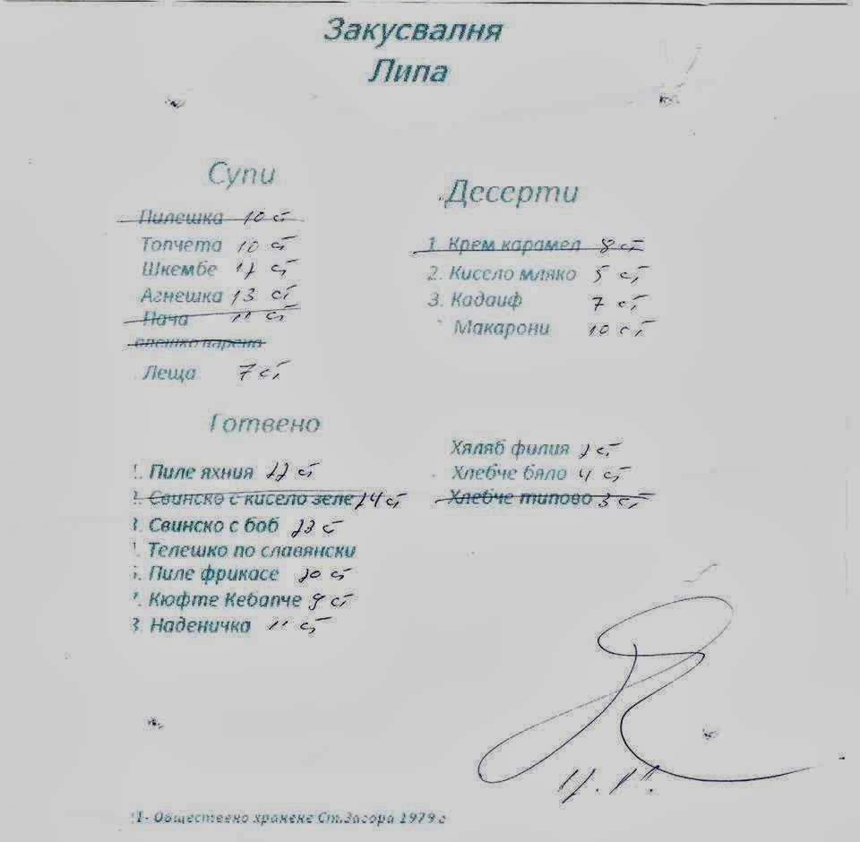 Спомени от соца: Какви бяха цените в заведенията за хранене през 70-те