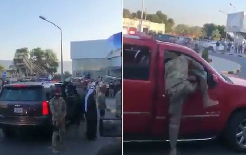 Зрелищна тренировка на телохранителите на принца на Кувейт ВИДЕО
