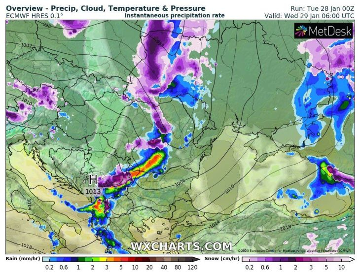 "Meteo Balkans": Тази нощ времето рязко се променя, нахлува мощна стихия КАРТА