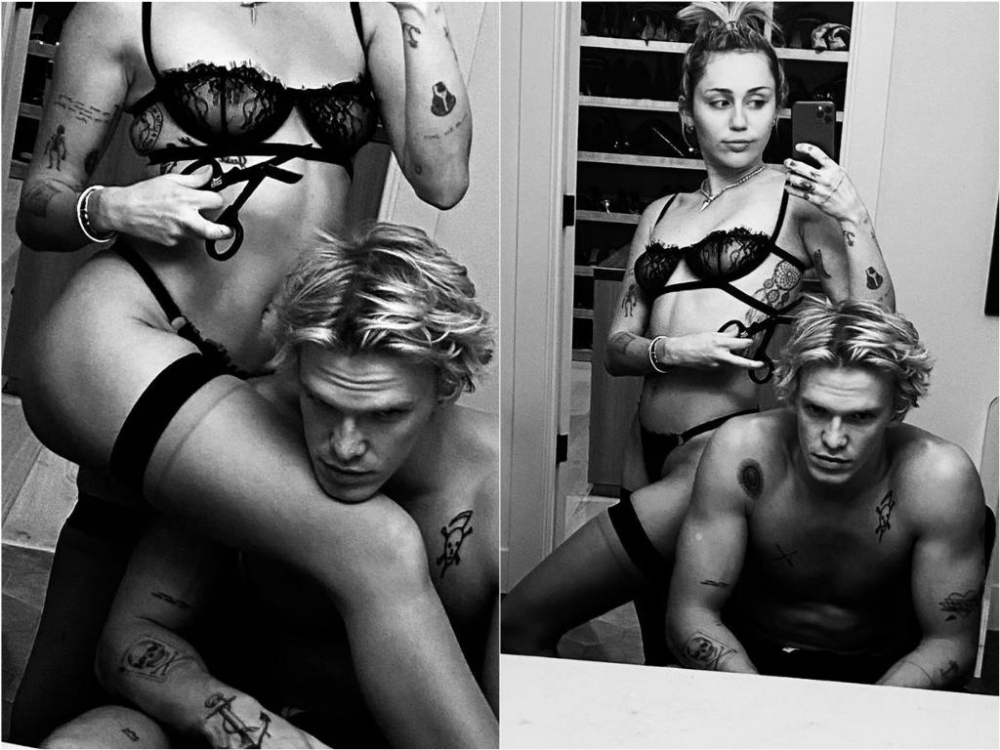 Майли Сайръс се разголи безсрамно с новото си гадже СНИМКИ 18+