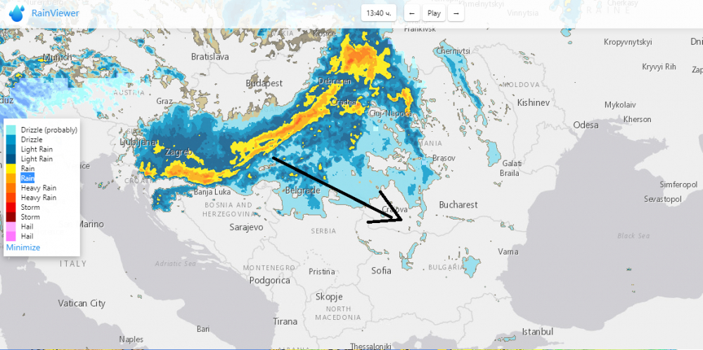 "Meteo Balkans" бие тревога: Бурята вече е на Балканите КАРТИ/СНИМКИ