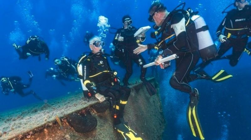 Гмуркач се натъкна на необичайна гледка, която взриви мрежата ВИДЕО