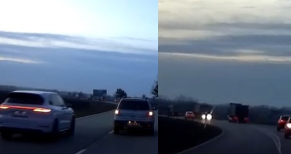 Скандално ВИДЕО показва идиотиите на шофьор на Порше на пътя за Балчик 